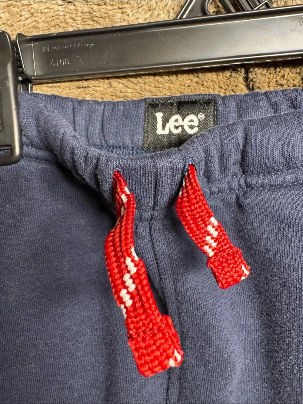Lee Navy Jogger Pants with Red Drawcord